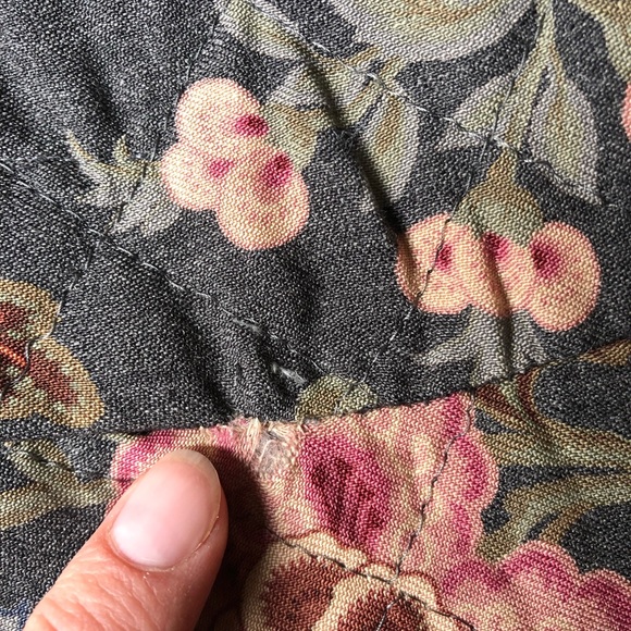 Essenze Designer Italy 42 XS floral quilted pencil straight skirt cottagecore - Picture 10 of 10